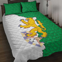 Radnorshire Wales Quilt Bed Set Map and Emblem Celtic Style - Wonder Print Shop