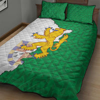 Radnorshire Wales Quilt Bed Set Map and Emblem Celtic Style - Wonder Print Shop