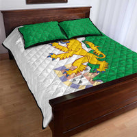 Radnorshire Wales Quilt Bed Set Map and Emblem Celtic Style - Wonder Print Shop