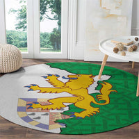 Radnorshire Wales Round Carpet Map and Emblem Celtic Style - Wonder Print Shop