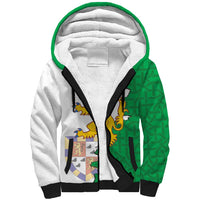 Radnorshire Wales Sherpa Hoodie Map and Emblem Celtic Style - Wonder Print Shop