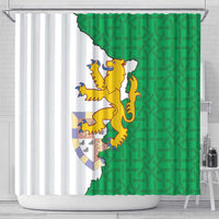 Radnorshire Wales Shower Curtain Map and Emblem Celtic Style - Wonder Print Shop