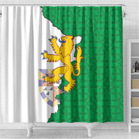 Radnorshire Wales Shower Curtain Map and Emblem Celtic Style - Wonder Print Shop