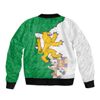 Radnorshire Wales Sleeve Zip Bomber Jacket Map and Emblem Celtic Style - Wonder Print Shop