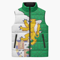 Radnorshire Wales Sleeveless Puffer Jacket Map and Emblem Celtic Style - Wonder Print Shop