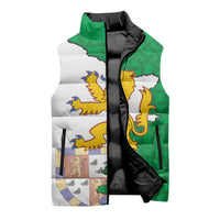 Radnorshire Wales Sleeveless Puffer Jacket Map and Emblem Celtic Style - Wonder Print Shop