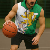 Radnorshire Wales Sleeveless Zip Hoodie Map and Emblem Celtic Style - Wonder Print Shop