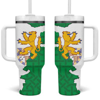 Radnorshire Wales Tumbler With Handle Map and Emblem Celtic Style - Wonder Print Shop