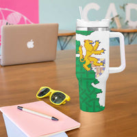 Radnorshire Wales Tumbler With Handle Map and Emblem Celtic Style - Wonder Print Shop