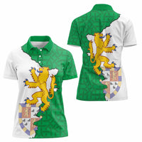 Radnorshire Wales Women Polo Shirt Map and Emblem Celtic Style - Wonder Print Shop