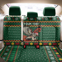 Personalized Radnorshire Wales Christmas Back Car Seat Cover Red-Tailed Hawk Design - Wonder Print Shop