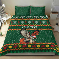 Personalized Radnorshire Wales Christmas Bedding Set Red-Tailed Hawk Design - Wonder Print Shop