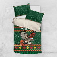 Personalized Radnorshire Wales Christmas Bedding Set Red-Tailed Hawk Design - Wonder Print Shop