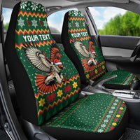 Personalized Radnorshire Wales Christmas Car Seat Cover Red-Tailed Hawk Design - Wonder Print Shop