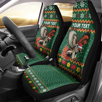 Personalized Radnorshire Wales Christmas Car Seat Cover Red-Tailed Hawk Design - Wonder Print Shop