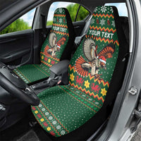 Personalized Radnorshire Wales Christmas Car Seat Cover Red-Tailed Hawk Design - Wonder Print Shop