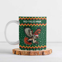 Personalized Radnorshire Wales Christmas Ceramic Mug Red-Tailed Hawk Design - Wonder Print Shop
