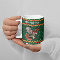 Personalized Radnorshire Wales Christmas Ceramic Mug Red-Tailed Hawk Design - Wonder Print Shop