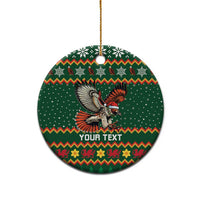 Personalized Radnorshire Wales Christmas Ceramic Ornament Red-Tailed Hawk Design - Wonder Print Shop