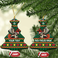 Personalized Radnorshire Wales Christmas Ceramic Ornament Red-Tailed Hawk Design - Wonder Print Shop