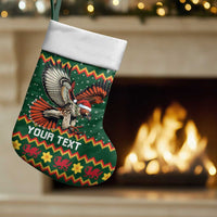 Personalized Radnorshire Wales Christmas Stocking Red-Tailed Hawk Design - Wonder Print Shop