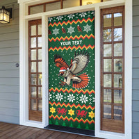 Personalized Radnorshire Wales Christmas Door Cover Red-Tailed Hawk Design - Wonder Print Shop
