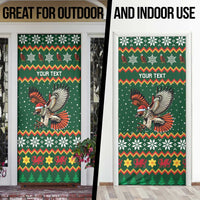 Personalized Radnorshire Wales Christmas Door Cover Red-Tailed Hawk Design - Wonder Print Shop