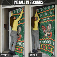 Personalized Radnorshire Wales Christmas Door Cover Red-Tailed Hawk Design - Wonder Print Shop