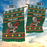 Personalized Radnorshire Wales Christmas Garden Flag Red-Tailed Hawk Design - Wonder Print Shop