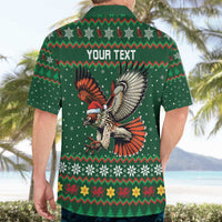 Personalized Radnorshire Wales Christmas Hawaiian Shirt Red-Tailed Hawk Design - Wonder Print Shop