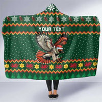 Personalized Radnorshire Wales Christmas Hooded Blanket Red-Tailed Hawk Design - Wonder Print Shop