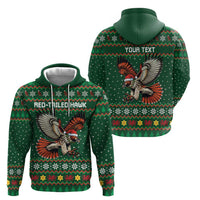 Personalized Radnorshire Wales Christmas Hoodie Red-Tailed Hawk Design - Wonder Print Shop