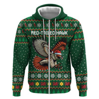 Personalized Radnorshire Wales Christmas Hoodie Red-Tailed Hawk Design - Wonder Print Shop