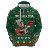 Personalized Radnorshire Wales Christmas Hoodie Red-Tailed Hawk Design - Wonder Print Shop