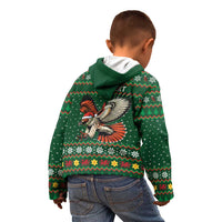 Personalized Radnorshire Wales Christmas Kid Hoodie Red-Tailed Hawk Design - Wonder Print Shop