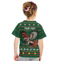 Personalized Radnorshire Wales Christmas Kid T Shirt Red-Tailed Hawk Design - Wonder Print Shop