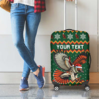 Personalized Radnorshire Wales Christmas Luggage Cover Red-Tailed Hawk Design - Wonder Print Shop