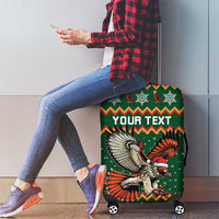 Personalized Radnorshire Wales Christmas Luggage Cover Red-Tailed Hawk Design - Wonder Print Shop