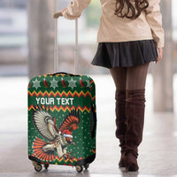 Personalized Radnorshire Wales Christmas Luggage Cover Red-Tailed Hawk Design - Wonder Print Shop