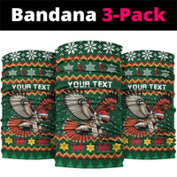 Personalized Radnorshire Wales Christmas Neck Gaiter Red-Tailed Hawk Design - Wonder Print Shop