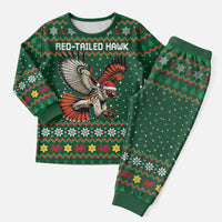 Personalized Radnorshire Wales Christmas Pajama Set Red-Tailed Hawk Design - Wonder Print Shop
