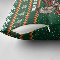 Personalized Radnorshire Wales Christmas Pillow Cover Red-Tailed Hawk Design - Wonder Print Shop