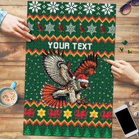 Personalized Radnorshire Wales Christmas Puzzle Red-Tailed Hawk Design - Wonder Print Shop