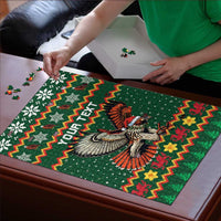 Personalized Radnorshire Wales Christmas Puzzle Red-Tailed Hawk Design - Wonder Print Shop