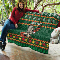 Personalized Radnorshire Wales Christmas Quilt Red-Tailed Hawk Design - Wonder Print Shop
