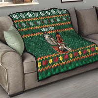 Personalized Radnorshire Wales Christmas Quilt Red-Tailed Hawk Design - Wonder Print Shop