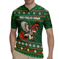 Personalized Radnorshire Wales Christmas Rugby Jersey Red-Tailed Hawk Design - Wonder Print Shop