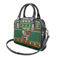 Personalized Radnorshire Wales Christmas Shoulder Handbag Red-Tailed Hawk Design - Wonder Print Shop