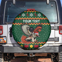 Personalized Radnorshire Wales Christmas Spare Tire Cover Red-Tailed Hawk Design - Wonder Print Shop
