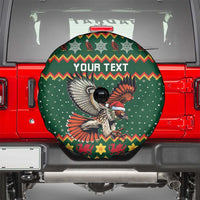 Personalized Radnorshire Wales Christmas Spare Tire Cover Red-Tailed Hawk Design - Wonder Print Shop